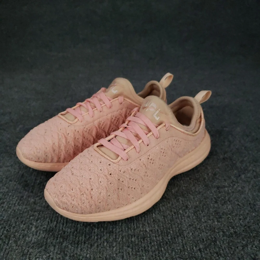 APL Techloom Phantom Shoes Womens Size 9 Pink Knit Running‎ Gym Sneakers